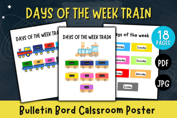 All Aboard: Designing with the Days of the Week Train Poster