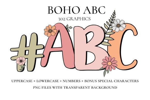 Boho ABC PNG Letters Alpha: A Designer's Toolkit