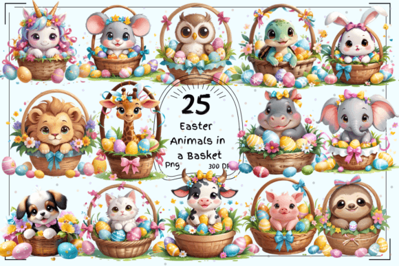 Charming Easter Basket Animals: Design Asset Guide