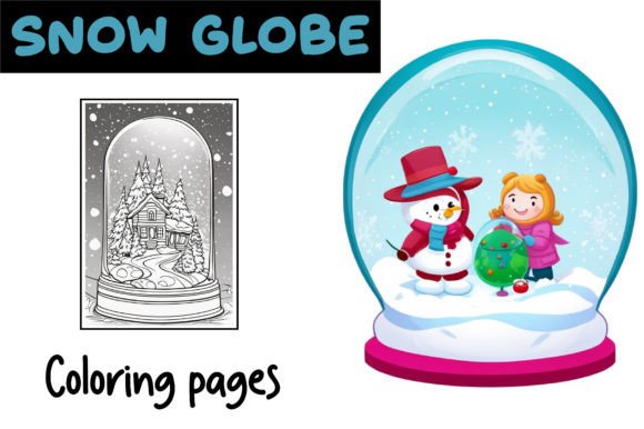 Christmas Snow Globe Coloring Pages: Design & Application