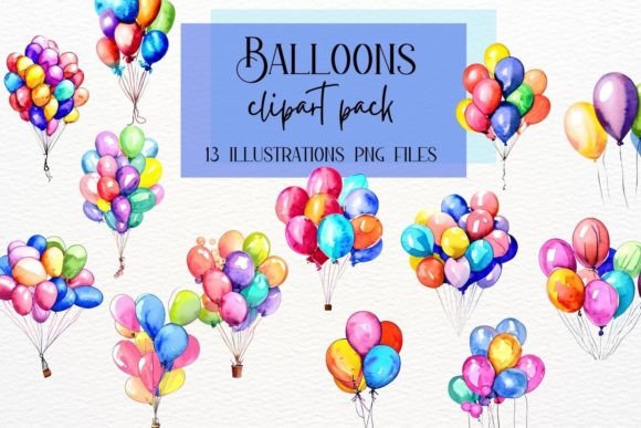 Elevate Celebrations with Watercolor Balloon Clipart