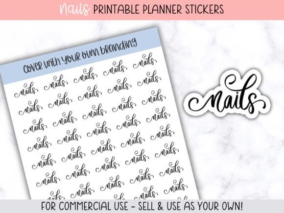 Elevate Your Planner Aesthetic with Nails Printable Planner Stickers