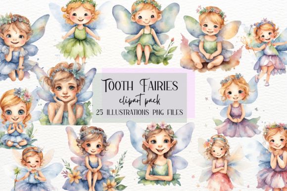 Enchanting Cute Tooth Fairy Clipart for Nursery Magic