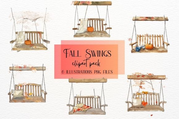 Fall Swings Watercolor Illustrations: A Designer's Seasonal Asset