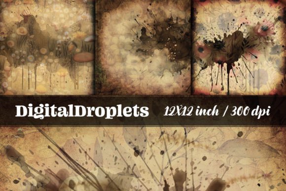 Splattered Wildlings Vol.1: Artisan Floral & Ink Textures