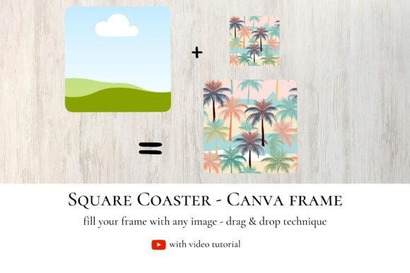 Square Coaster - Canva Frame: Professional Design Asset