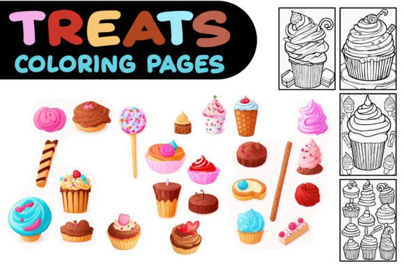 Sweet Treat Coloring Pages: A Design Asset for Creative Projects