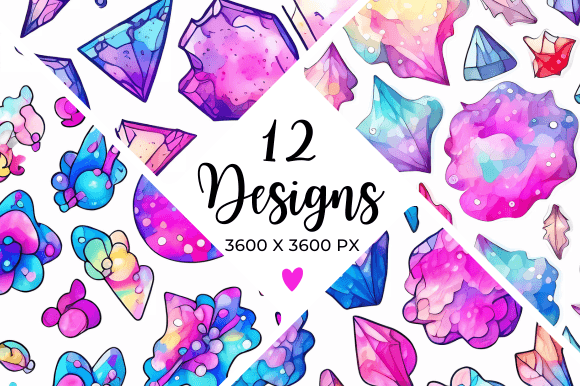 Unleashing Creative Potential with Rainbow Crystals Digital Paper