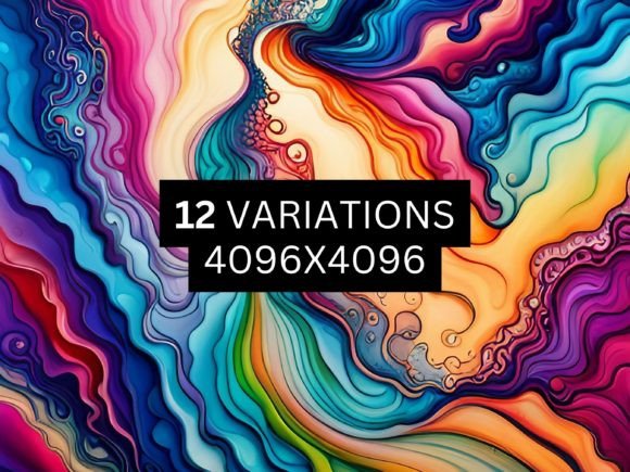 Vibrant Psychedelic Alcohol Ink Backgrounds for Modern Design