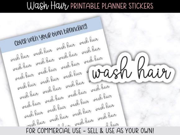 Wash Hair Script Planner Stickers: Design & Efficiency