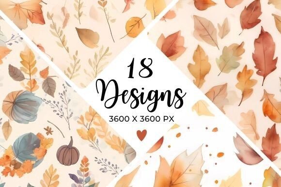 Watercolor Autumn Digital Paper: Elevate Your Seasonal Designs