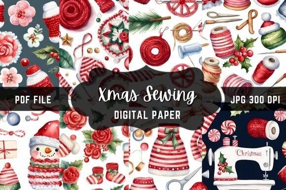 Xmas Sewing: Design Assets for Your Holiday Projects